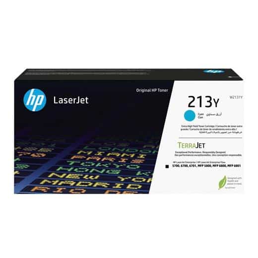 HP TONER CIAN LASERJET ENTERPRISE 5700, 5700DN, 6701DN, 6700, 6700DN, MFP 5800, 5800DN, 5800F, 6800, 6800DN - Nº 213Y