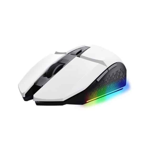 TRUST RATÓN GAMING FELOX GXT WIRELESS 800-4000DPI 6 BOTONES PROGRAMABLES ILUMINACIÓN LED RGB BLANCO