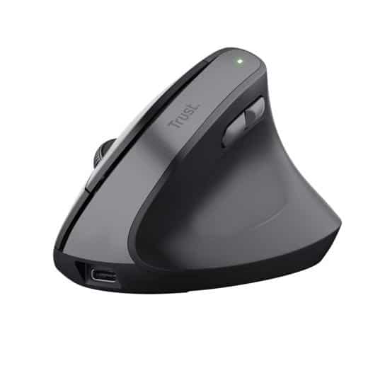 TRUST RATÓN ERGONÓMICO VERTICAL INALÁMBRICO TM-270 2400 DPI GRIS/NEGRO