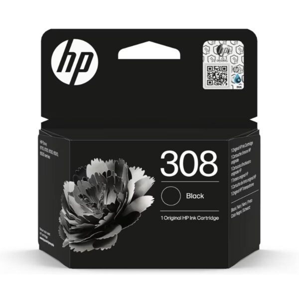 HP TINTA NEGRO  ENVY SERIES 6110, 6120, 6130, 6520, 6530 - Nº 308