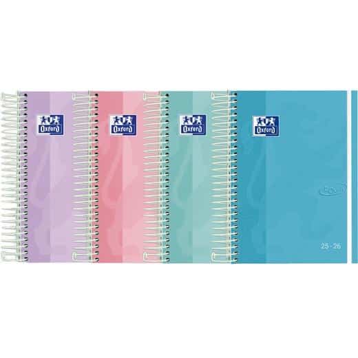 OXFORD AGENDA ESCOLAR TOUCH PASTEL ESPIRAL 8º DP T/EXTRADURA C/SURTIDOS 2025-2026 CASTELLANO