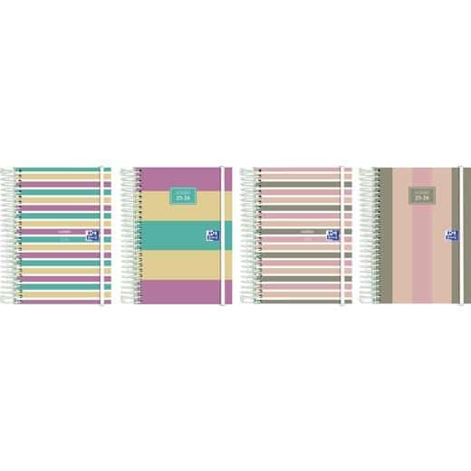 OXFORD AGENDA ESCOLAR COLOR BLOCK ESPIRAL 8º DP T/EXTRADURA C/SURTIDOS 2025-2026 CASTELLANO