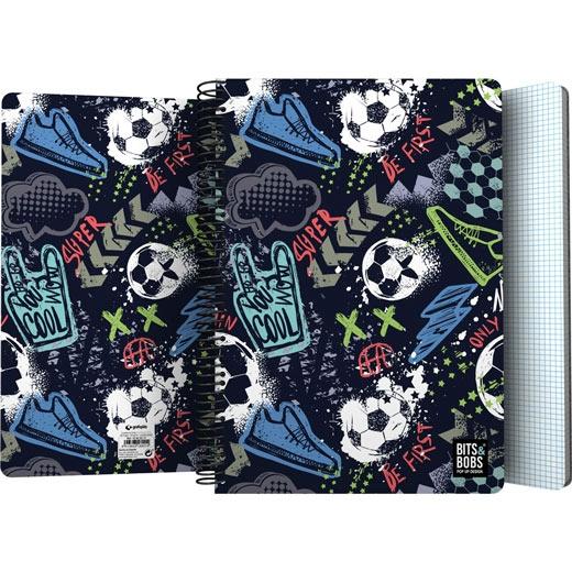 GRAFOPLÁS CUADERNO ESPIRAL FOLIO 80H 4X4MM 90GR TAPA PP BITS&BOBS MATCH