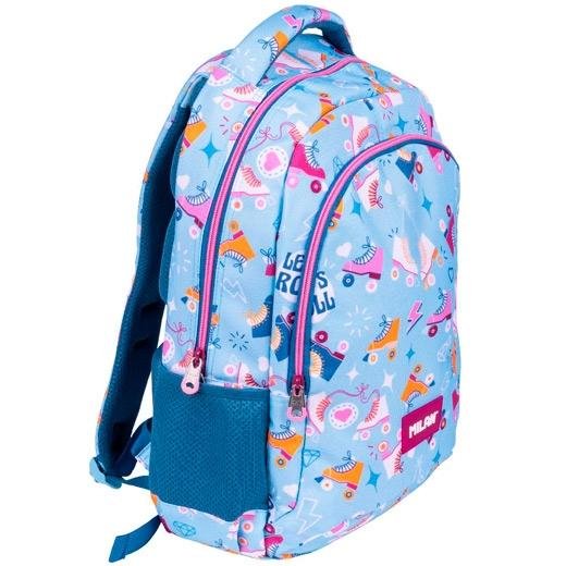 MILAN MOCHILA ESCOLAR 2 CREMALLERAS 21L SERIE ESPECIAL ROLLER 2