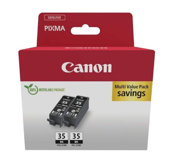 CANON TINTA TWIN PACK NEGRO PARA PIXMA IP 100/110 - TR 150 - PGI 35BK (PACK 2)