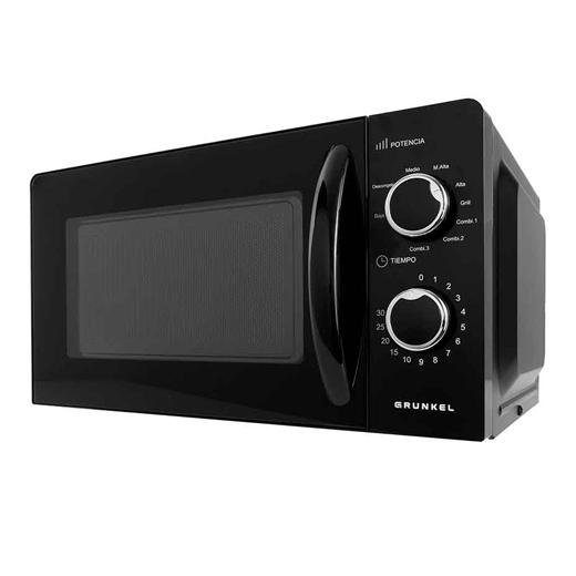 GRUNKEL MICROONDAS CON GRILL 700W 20L NEGRO
