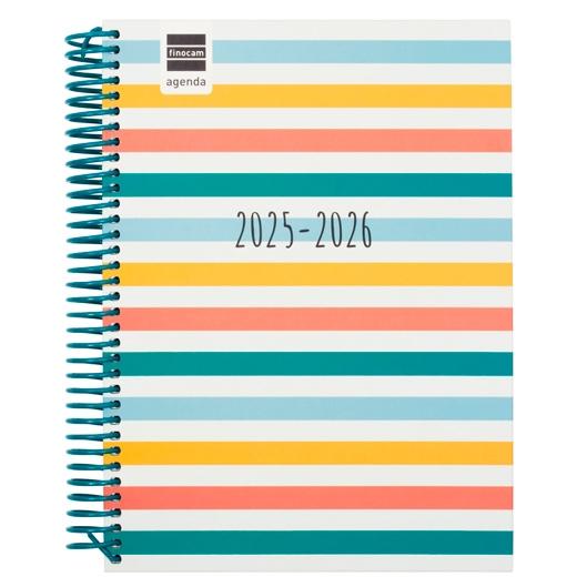 FINOCAM AGENDA DIVA PARA ESTUDIANTES ESPIRAL 4º 1DP COLORS 2025-2026