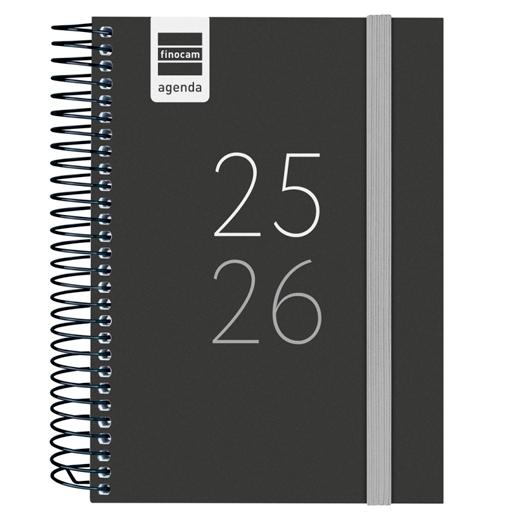 FINOCAM AGENDA SECUNDARIA PARA ESTUDIANTES ESPIRAL 8º 1DP NEGRO 2025-2026