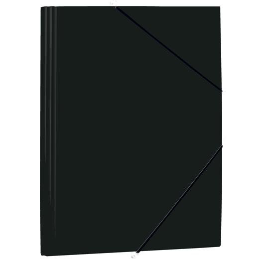 MARIOLA CARPETA CON GOMAS Y SOLAPAS FOLIO POLIPROPILENO 450 MICRAS NEGRO