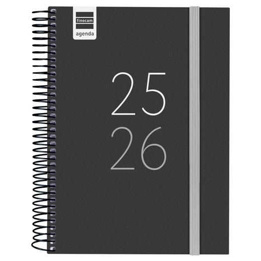 FINOCAM AGENDA SECUNDARIA PARA ESTUDIANTES ESPIRAL 4º 1DP NEGRO 2025-2026