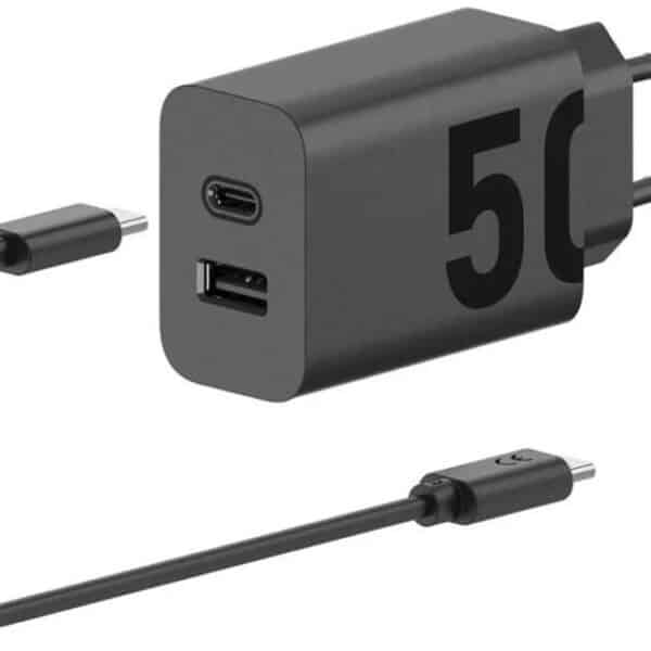 MOTOROLA CARGADOR PARED CON CABLE USB-C TURBO POWER 50W