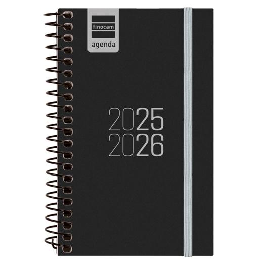 FINOCAM AGENDA PARA ESTUDIANTES ESPIRAL E3 - 79X127MM SVH NEGRO 2025-2026