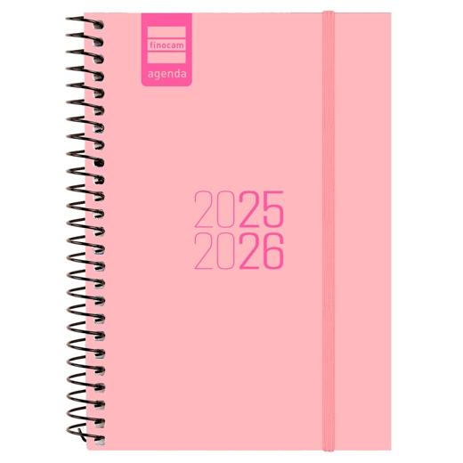 FINOCAM AGENDA PARA ESTUDIANTES ESPIRAL E8 - 120X171MM SVH ROSA 2025-2026