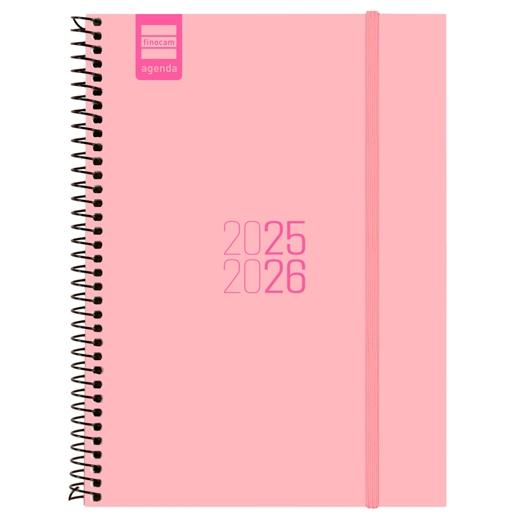 FINOCAM AGENDA PARA ESTUDIANTES ESPIRAL E10 - 155X212MM SVH ROSA 2025-2026