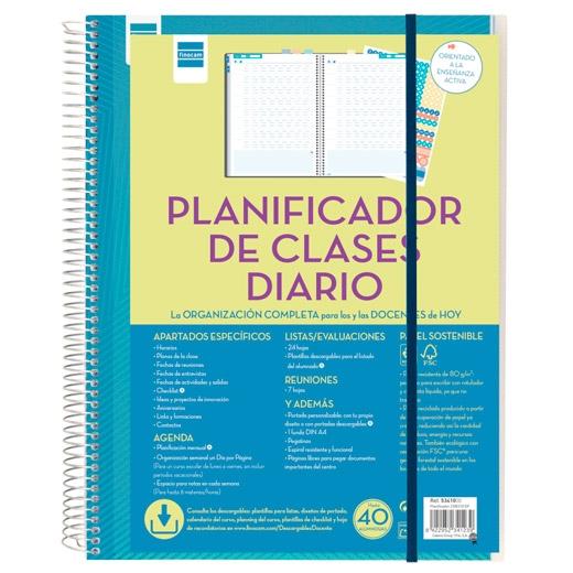 ARC_60631.jpg FINOCAM PLANIFICADOR DE CLASES DIARIO DOCENTE ESPIRAL 230X310MM 1DP 199 JORNADAS LECTIVAS - Imagen 1
