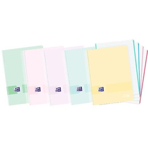 OXFORD CUADERNO EUROPEANBOOK 4 LIVE&GO A6 120H 5X5 T/PLÁSTICO OPACO C/SURTIDOS PASTEL