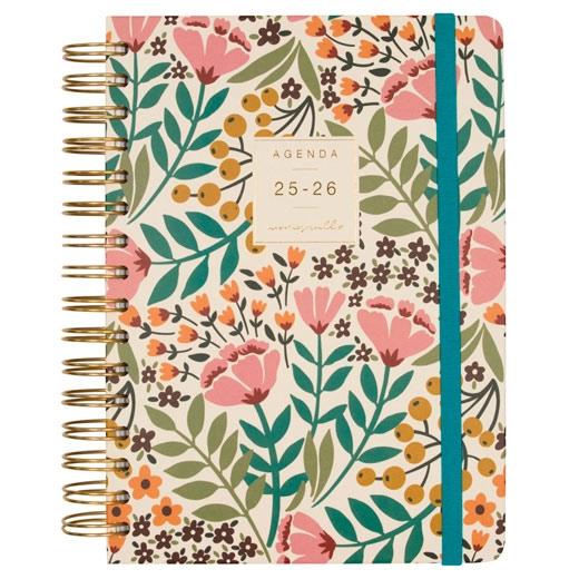 FINOCAM AGENDA MONIQUILLA ESPIRAL DOBLE E10 - 155X212MM 1DP TAPA DURA JARDÍN 2025-2026