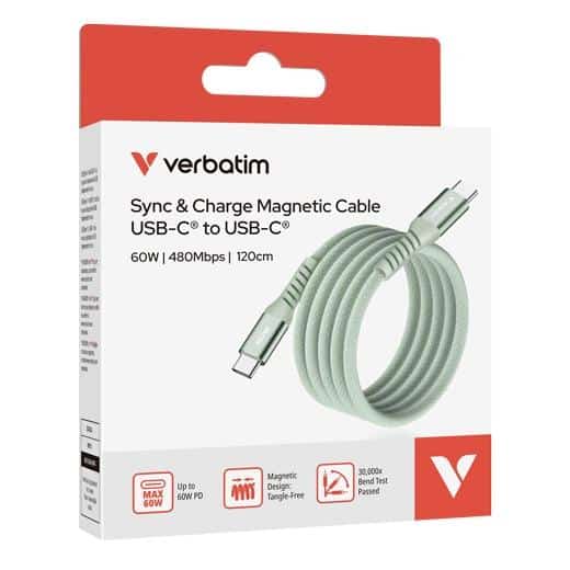 VERBATIM CABLE MAGNETICO TIPO USB-C/M - USB-C/M VERDE 1,20 M