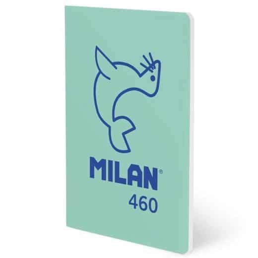MILAN LIBRETA GRAPADA A5 24H PAPEL BLANCO 95GR LISO COLECCIÓN 460 SINCE 1918 VERDE