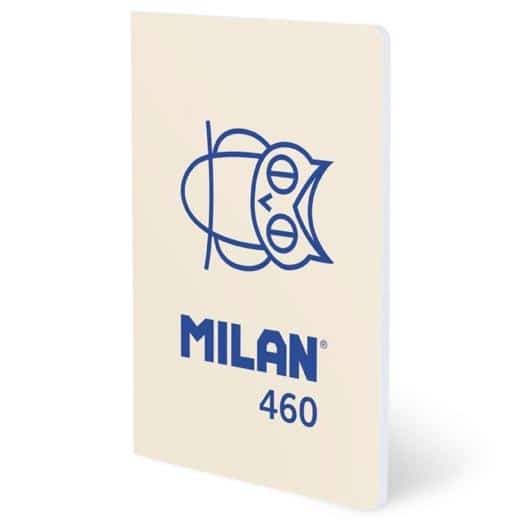 MILAN LIBRETA GRAPADA A5 24H PAPEL BLANCO 95GR LÍNEA 7MM COLECCIÓN 460 SINCE 1918 BEIGE