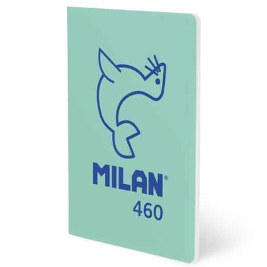 MILAN LIBRETA GRAPADA A5 24H PAPEL BLANCO 95GR LÍNEA 7MM COLECCIÓN 460 SINCE 1918 VERDE