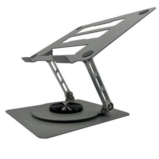 NILOX SOPORTE DE SOBREMESA "10-16" AJUSTABLE Y BASE GIRATORIA 360º PARA PORTATIL / TABLET GRIS