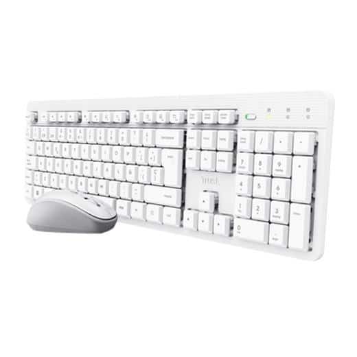 TRUST COMBO TECLADO + RATÓN INALÁMBRICO ODY II SILENCIOSO BLANCO