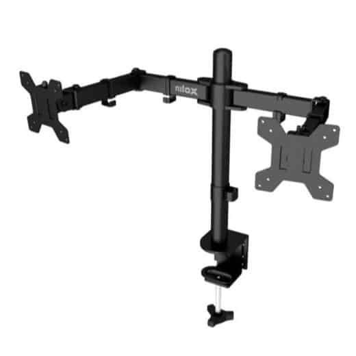 NILOX SOPORTE DE MESA GIRATORIO 2 BRAZOS PARA MONITOR 16KG HASTA 32" NEGRO