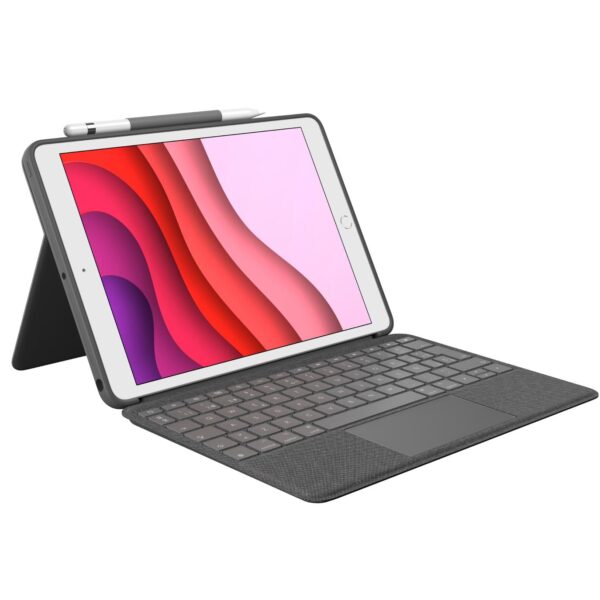 LOGITECH FUNDA TABLET CON TECLADO RETROILUMINADO PARA IPAD 7/8/9 GRIS GRAFITO