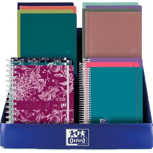 OXFORD AGENDAS ANUALES EXPOSITOR COLORFUL 2026 SURTIDO 24 UD