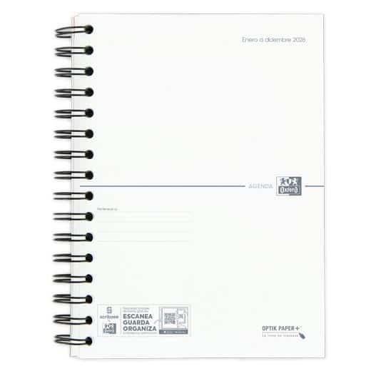 OXFORD RECAMBIO AGENDA ANUAL ESPIRAL DOBLE A5 320H DP 2026