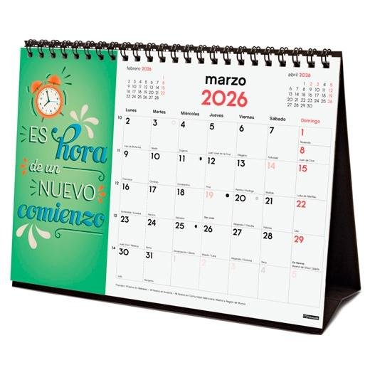 FINOCAM CALENDARIO DE SOBREMESA PARA ESCRIBIR S-210X150MM MV IMÁGENES FRASES INSPIRADORAS 2026