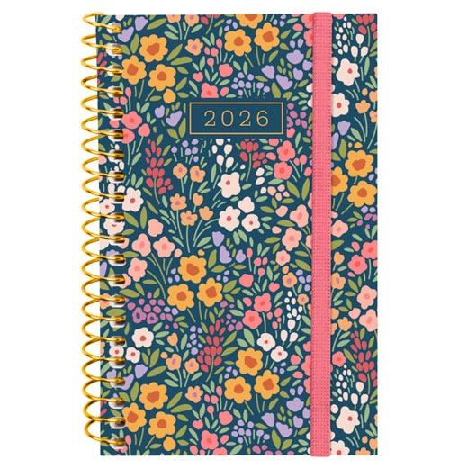 FINOCAM AGENDA ESPIRAL DESIGN COLLECTION E3-79X127MM SVH TAPA PP FLORA 2026