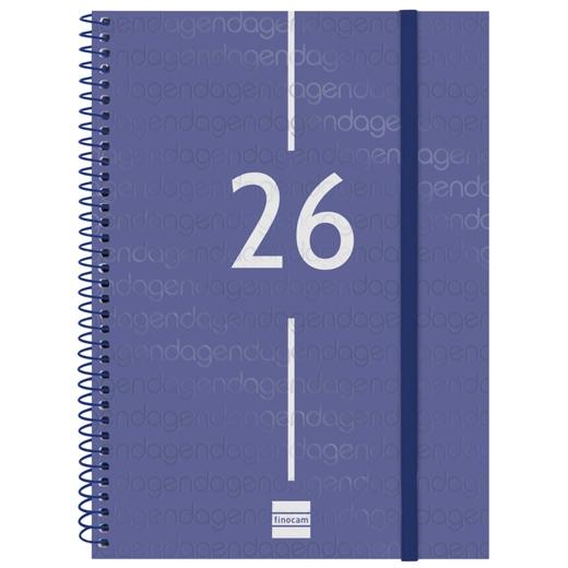 FINOCAM AGENDA ESPIRAL YEAR E10-155X212MM SVH TAPA PP AZUL 2026
