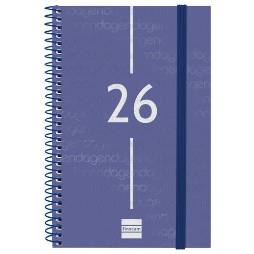 FINOCAM AGENDA ESPIRAL YEAR E5-117X181MM SVH TAPA PP AZUL 2026